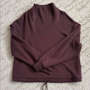 Varley Betsy Cowl Neck Sweatshirt – Deep Mahogany – Medium